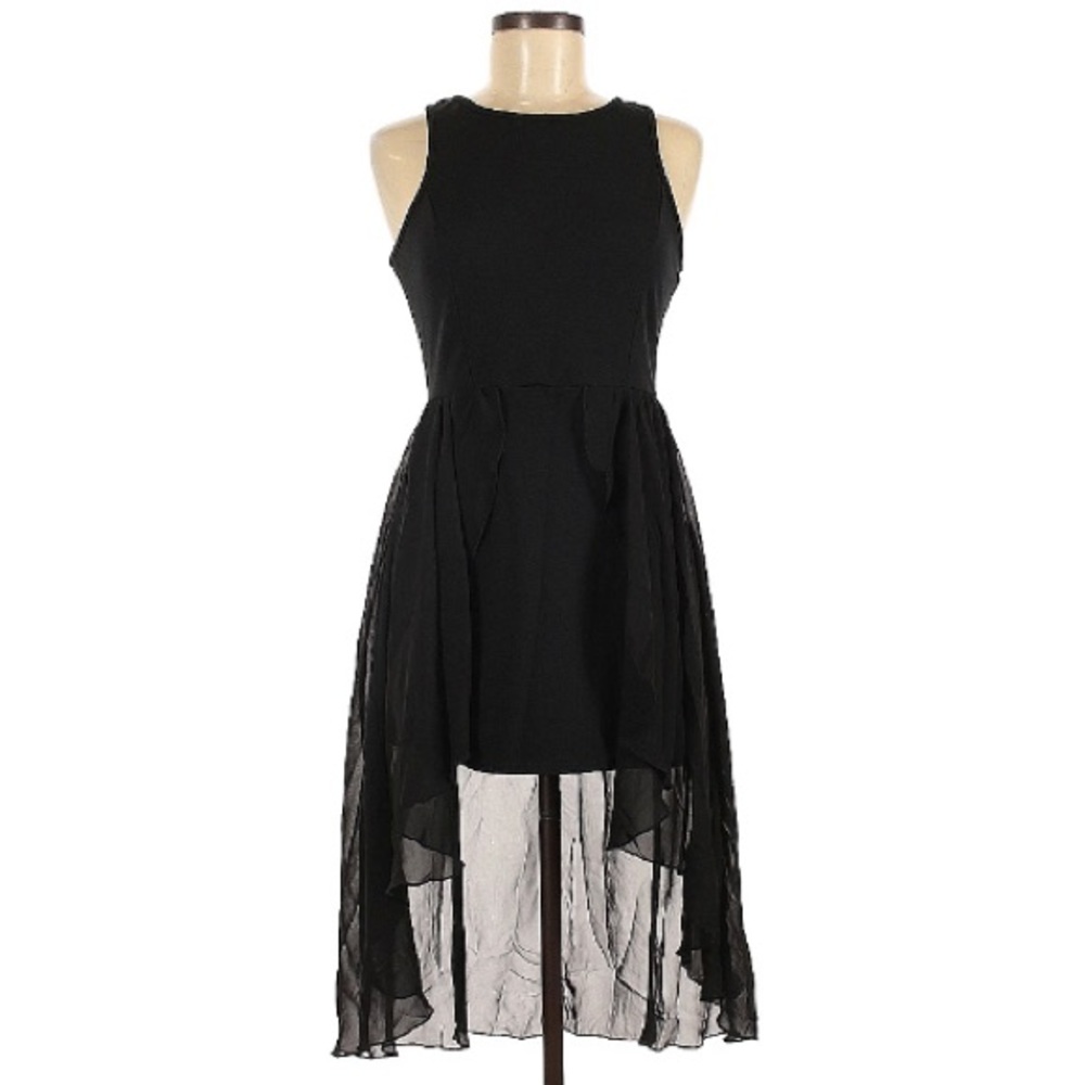 Malloy high-low little black dress, key hole back